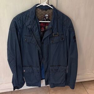 Barbour Steve McQueen collab Blue Motorcyle Jacket